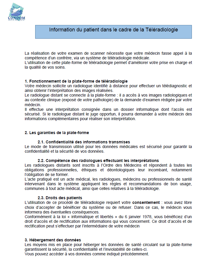 image info téléradiologie