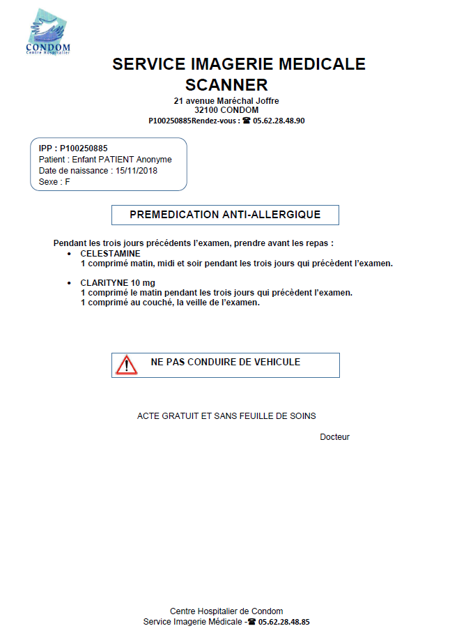 image prémédication